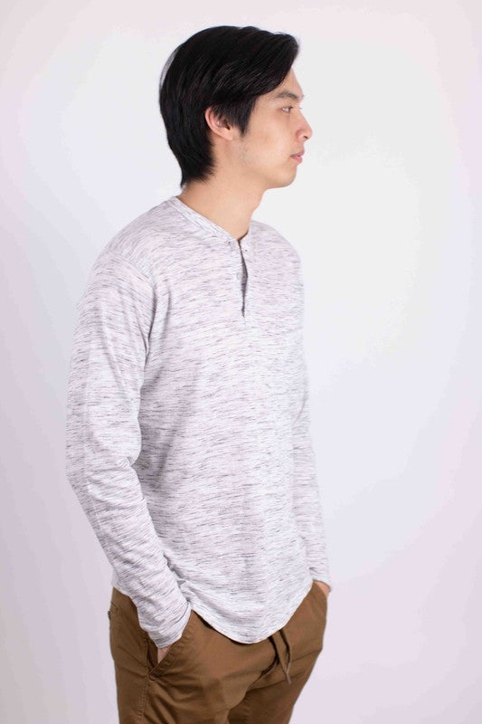 Masculine Long Sleeves Henley T-Shirt