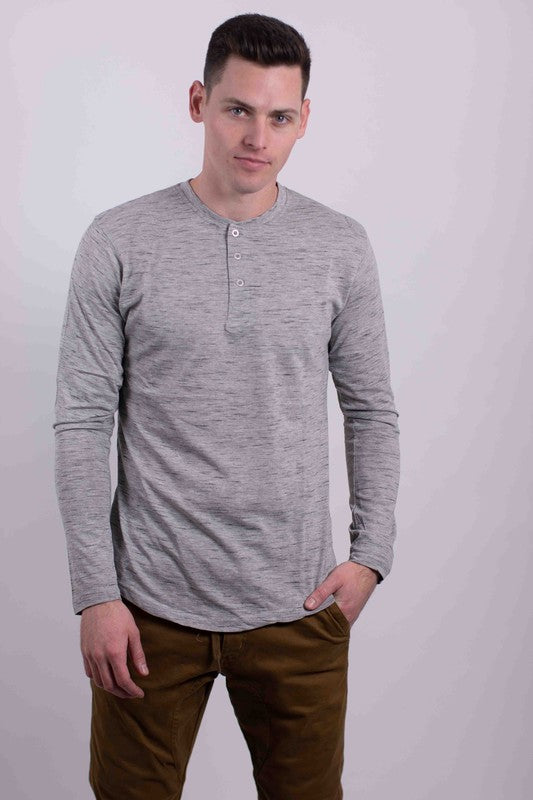 Masculine Long Sleeves Henley T-Shirt