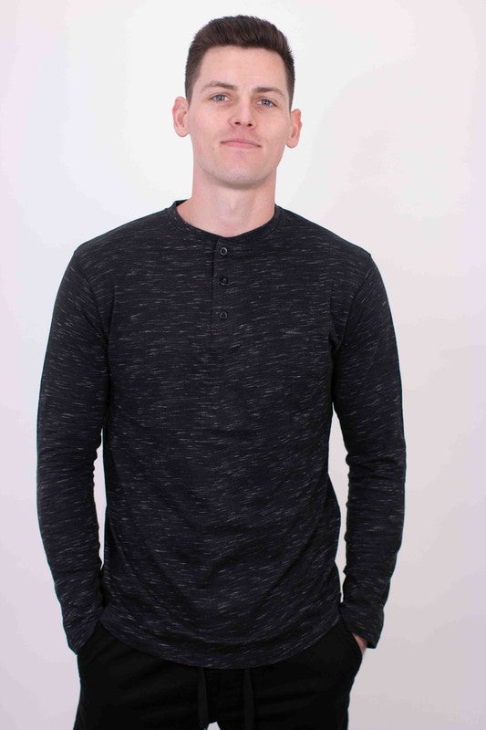 Masculine Long Sleeves Henley T-Shirt
