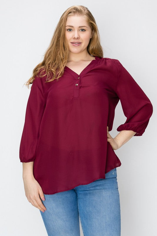 3/4 Sleeve Go Anywhere Blouse