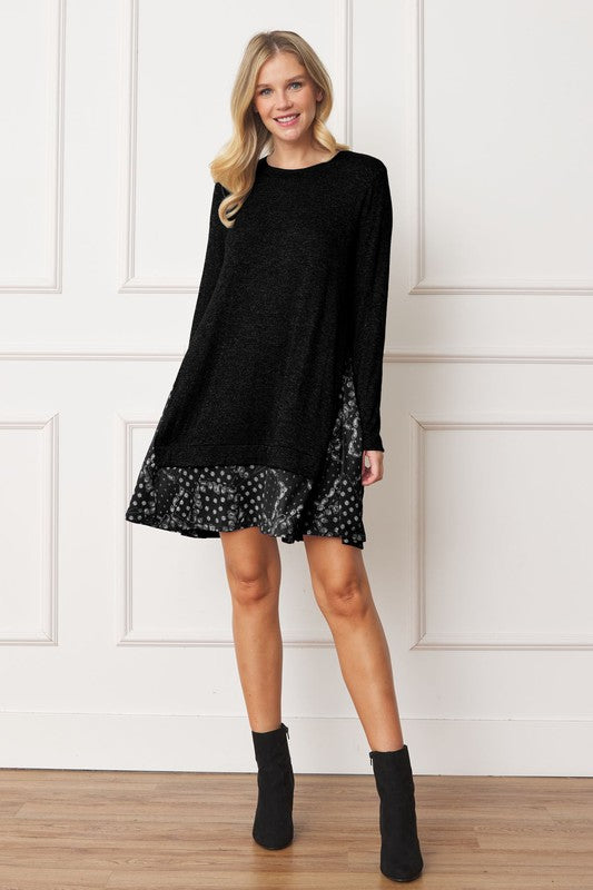 Mock Layered Bandana Paisley Dress/Tunic