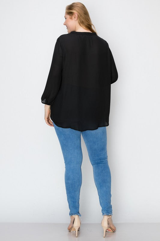 3/4 Sleeve Go Anywhere Blouse