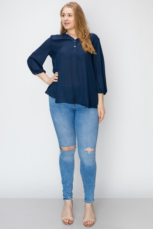 3/4 Sleeve Go Anywhere Blouse