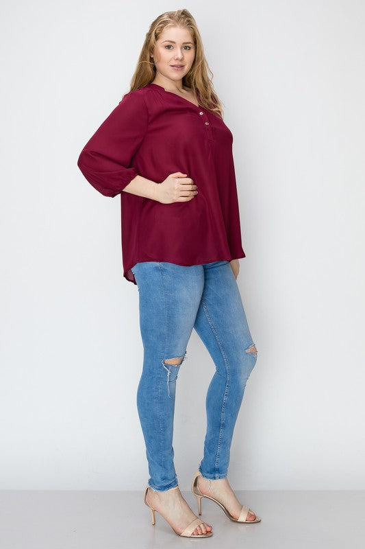 3/4 Sleeve Go Anywhere Blouse