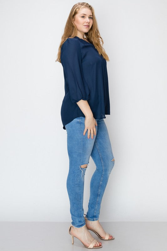 3/4 Sleeve Go Anywhere Blouse