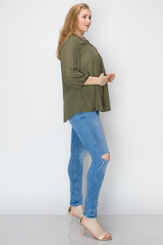 3/4 Sleeve Go Anywhere Blouse