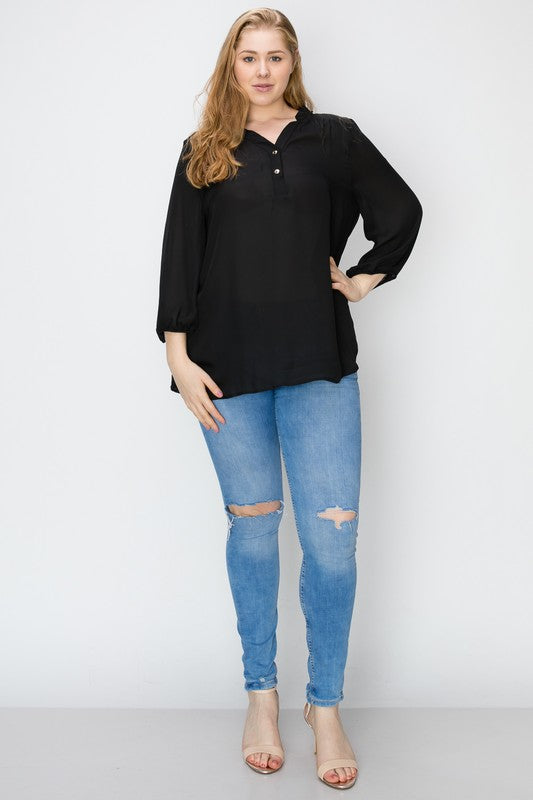 3/4 Sleeve Go Anywhere Blouse