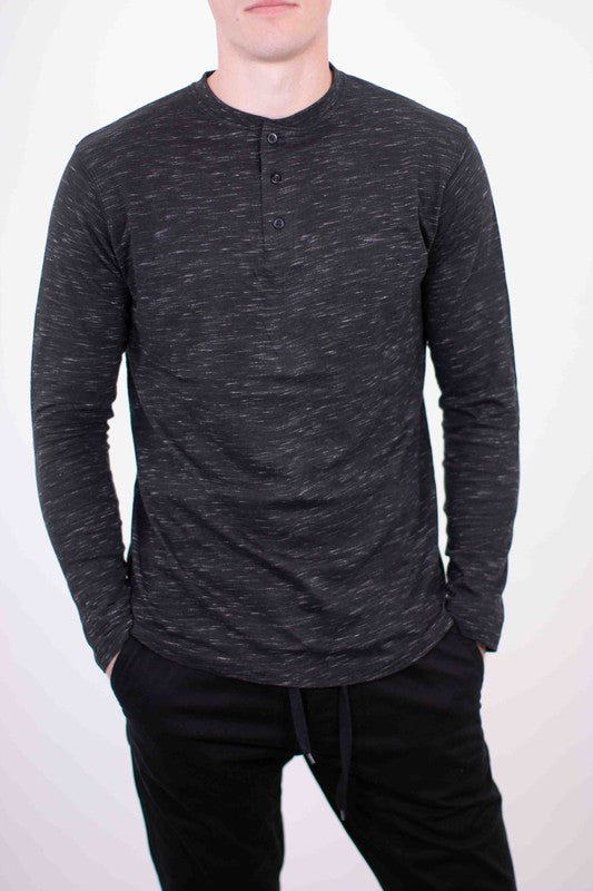 Masculine Long Sleeves Henley T-Shirt